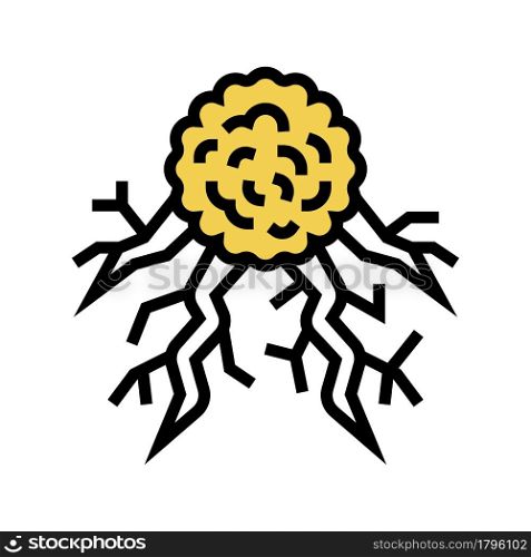cancer cell color icon vector. cancer cell sign. isolated symbol illustration. cancer cell color icon vector illustration