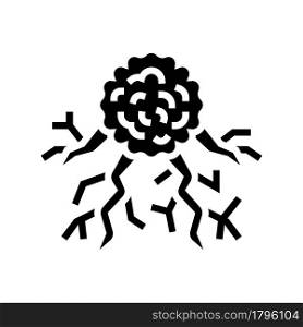 cancer cell glyph icon vector. cancer cell sign. isolated contour symbol black illustration. cancer cell glyph icon vector illustration