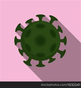 Cancer cell icon. Flat illustration of cancer cell vector icon for web design. Cancer cell icon, flat style
