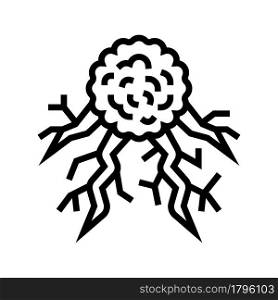 cancer cell line icon vector. cancer cell sign. isolated contour symbol black illustration. cancer cell line icon vector illustration