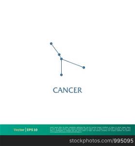 Cancer - Constellation Star Icon Vector Logo Template Illustration Design. Vector EPS 10.