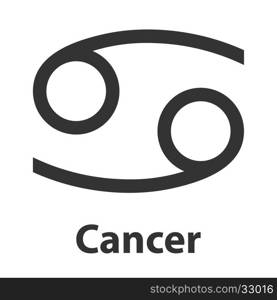 Cancer, crab zodiac sign. Vector Illustration, icon