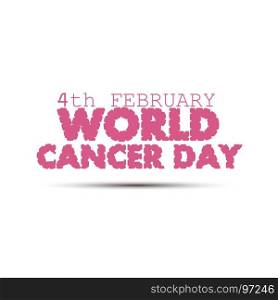 Cancer day world vector ribbon awareness illustration design card isolated