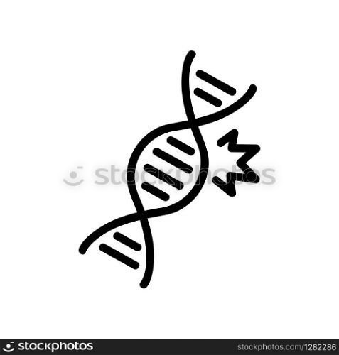 cancer dna icon vector. Thin line sign. Isolated contour symbol illustration. cancer dna icon vector. Isolated contour symbol illustration