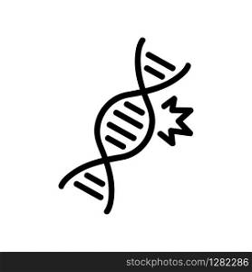 cancer dna icon vector. Thin line sign. Isolated contour symbol illustration. cancer dna icon vector. Isolated contour symbol illustration