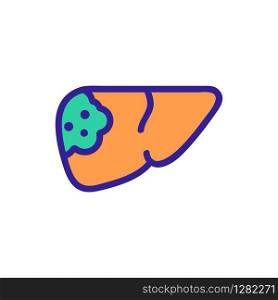 cancer, liver icon vector. Thin line sign. Isolated contour symbol illustration. cancer, liver icon vector. Isolated contour symbol illustration