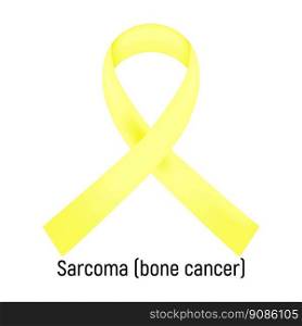 Cancer Ribbon. Sarcoma  bone cancer . Vector illustration.. Cancer Ribbon. Sarcoma  bone cancer .