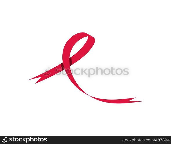 cancer ribbon vector icon llustration design