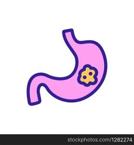 cancer, stomach icon vector. Thin line sign. Isolated contour symbol illustration. cancer, stomach icon vector. Isolated contour symbol illustration