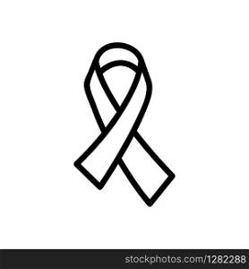 cancer, tape icon vector. Thin line sign. Isolated contour symbol illustration. cancer, tape icon vector. Isolated contour symbol illustration