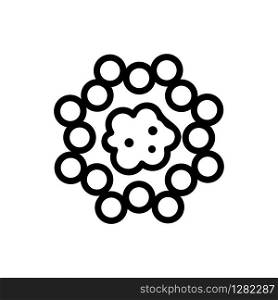 cancer virus icon vector. Thin line sign. Isolated contour symbol illustration. cancer virus icon vector. Isolated contour symbol illustration