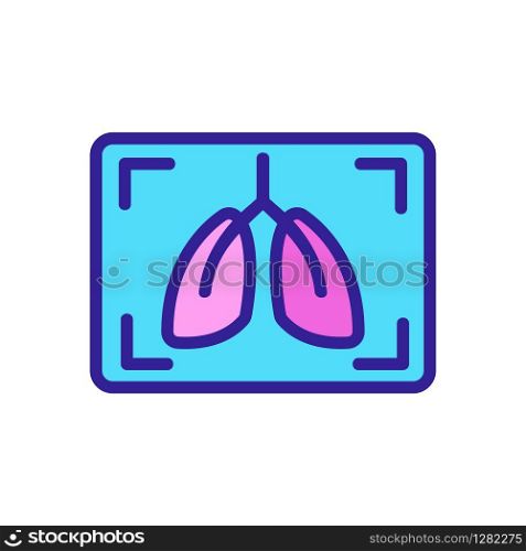 cancer, X-ray vector icon. Thin line sign. Isolated contour symbol illustration. cancer, X-ray vector icon. Isolated contour symbol illustration