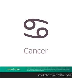 Cancer - Zodiac Sign Icon Vector Logo Template Illustration Design. Vector EPS 10.