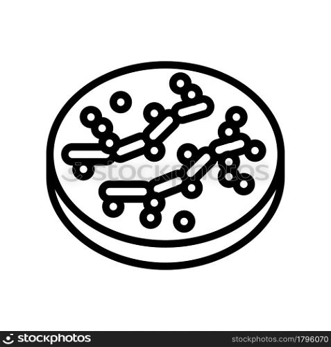 candida bacteria line icon vector. candida bacteria sign. isolated contour symbol black illustration. candida bacteria line icon vector illustration