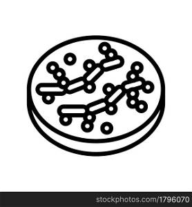 candida bacteria line icon vector. candida bacteria sign. isolated contour symbol black illustration. candida bacteria line icon vector illustration