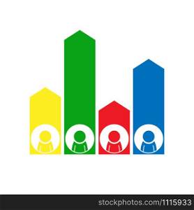 Candidate rating, survey or voting icon. Flat style.