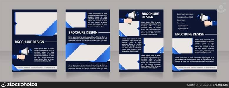 Candidate sourcing strategies blank brochure layout design. Vertical poster template set with empty copy space for text. Premade corporate reports collection. Editable flyer 4 paper pages. Candidate sourcing strategies blank brochure layout design