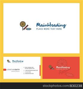 Candies Logo design with Tagline & Front and Back Busienss Card Template. Vector Creative Design