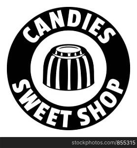 Candies sweet shop logo. Simple illustration of candies sweet shop vector logo for web. Candies sweet shop logo, simple black style