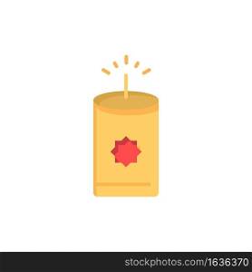 Candle, China, Chinese  Flat Color Icon. Vector icon banner Template