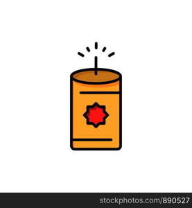 Candle, China, Chinese Flat Color Icon. Vector icon banner Template