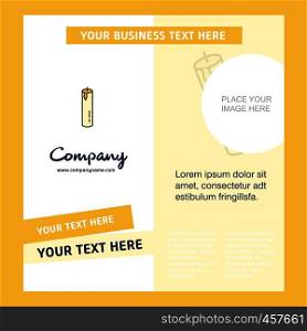 Candle Company Brochure Template. Vector Busienss Template