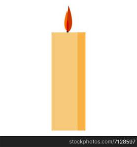 Candle fire icon. Flat illustration of candle fire vector icon for web design. Candle fire icon, flat style