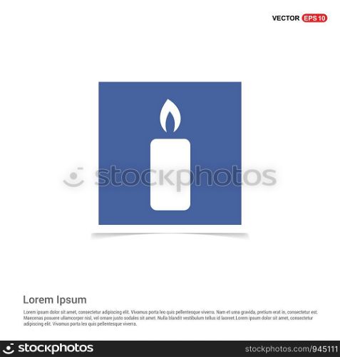 Candle Icon - Blue photo Frame