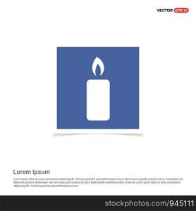 Candle Icon - Blue photo Frame