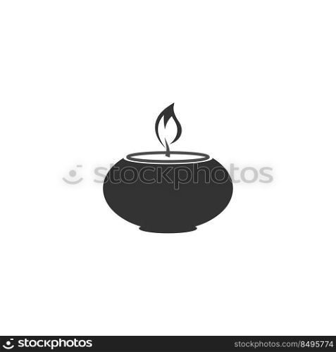 Candle icon design template
