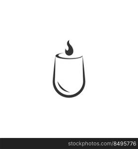 Candle icon design template