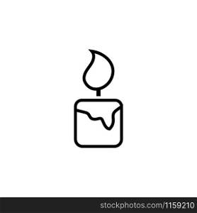 Candle icon design template vector isolated illustration. Candle icon design template vector isolated