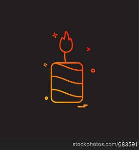 Candle icon design vector