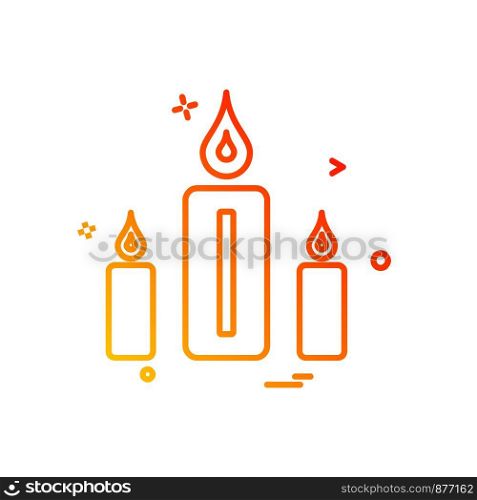 Candle icon design vector