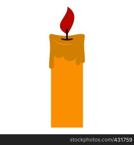 Candle icon flat isolated on white background vector illustration. Candle icon isolated