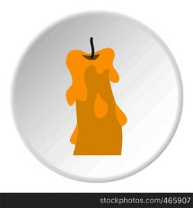 Candle icon in flat circle isolated on white vector illustration for web. Candle icon circle