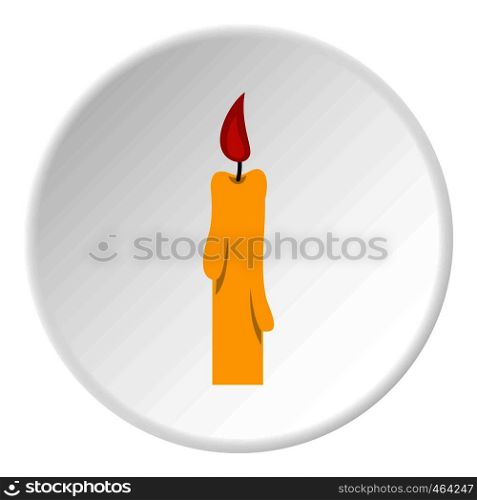 Candle icon in flat circle isolated vector illustration for web. Candle icon circle