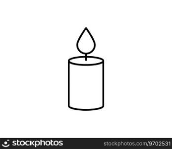 Candle icon isolated sign symbol - high quality Vector Image