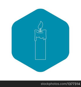 Candle icon. Outline illustration of candle vector icon for web. Candle icon, outline style