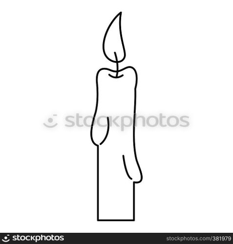 Candle icon. Outline illustration of candle vector icon for web. Candle icon, outline style