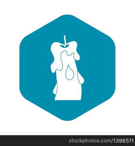 Candle icon. Simple illustration of candle vector icon for web. Candle icon, simple style