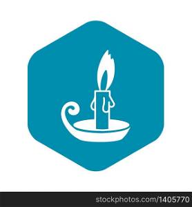 Candle icon. Simple illustration of candle vector icon for web design isolated on white background. Candle icon, simple style