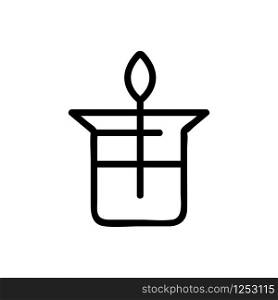candle icon vector. Thin line sign. Isolated contour symbol illustration. candle icon vector. Isolated contour symbol illustration
