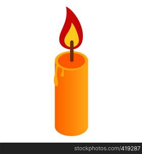 Candle isometric 3d icon on a white background. Candle isometric 3d icon