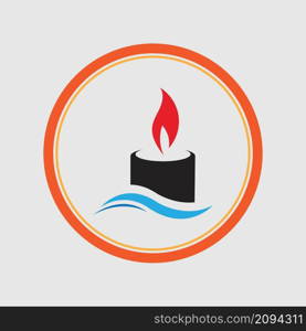 Candle light logo illustration design template