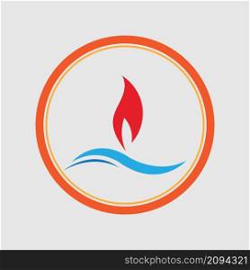 Candle light logo illustration design template