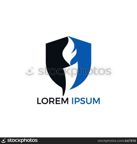 candle logo design. Natural gas business company modern trendy fresh energy abstract symbol design.