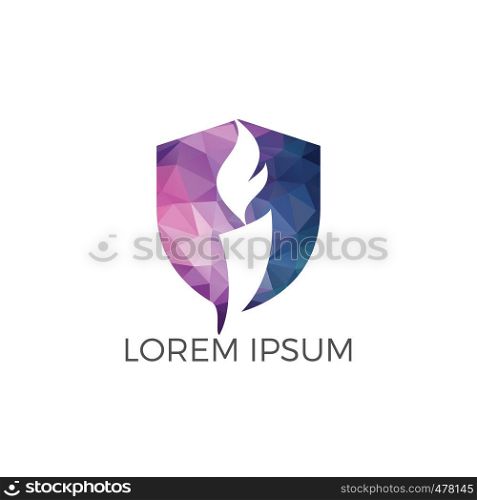 candle logo design. Natural gas business company modern trendy fresh energy abstract symbol design.