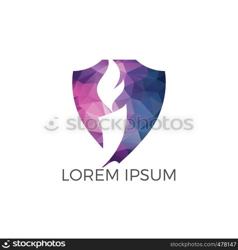 candle logo design. Natural gas business company modern trendy fresh energy abstract symbol design.