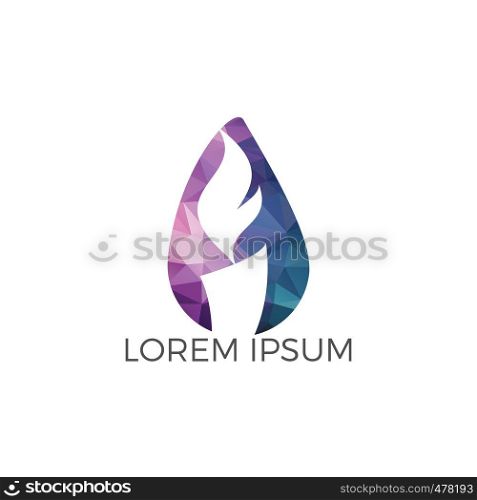 candle logo design. Natural gas business company modern trendy fresh energy abstract symbol design.